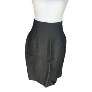 Classiques Women's Career Office Skirt 100% Straight & Pencil 100% Linen Size 4